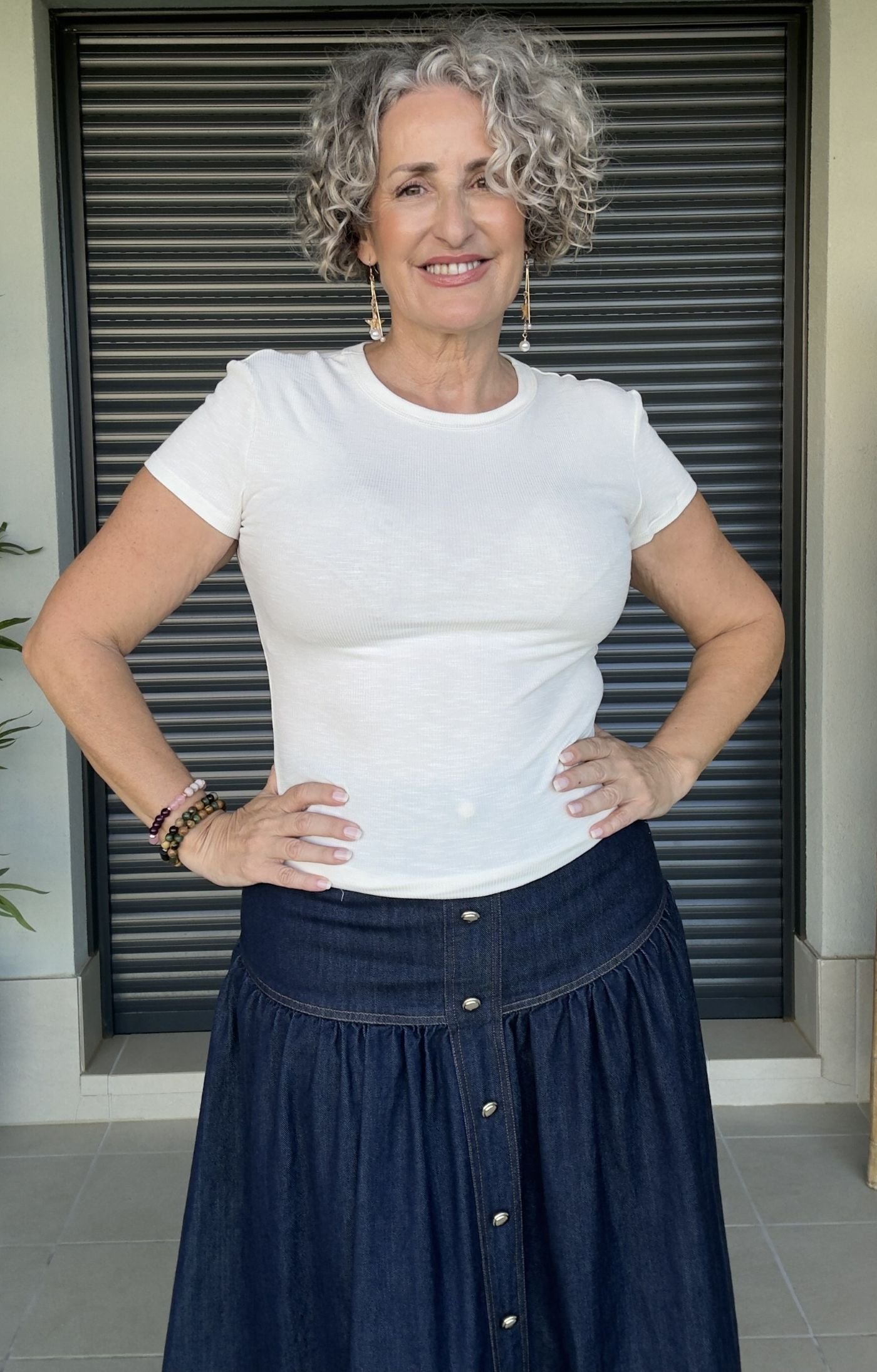 Camiseta Básica Beige Canalé