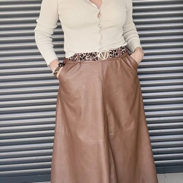 Falda Marrón Capa polipiel Falda Marrón Capa polipiel