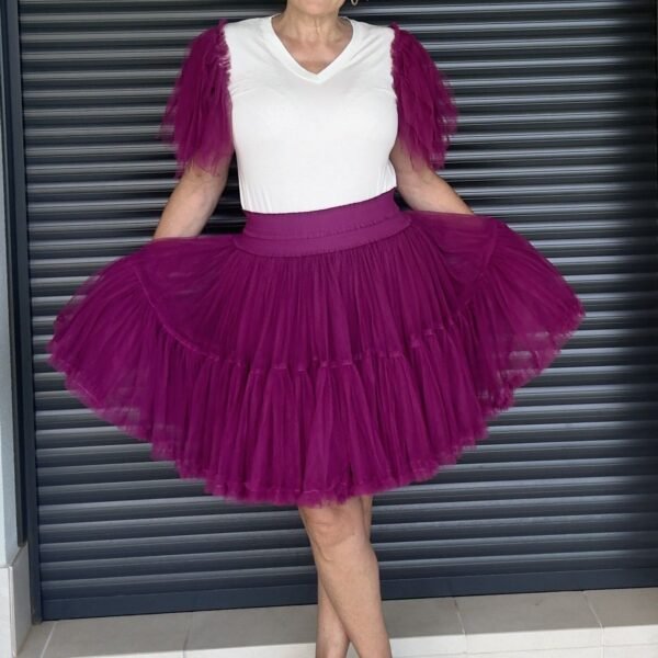 Falda Tul Buganvilla Corta