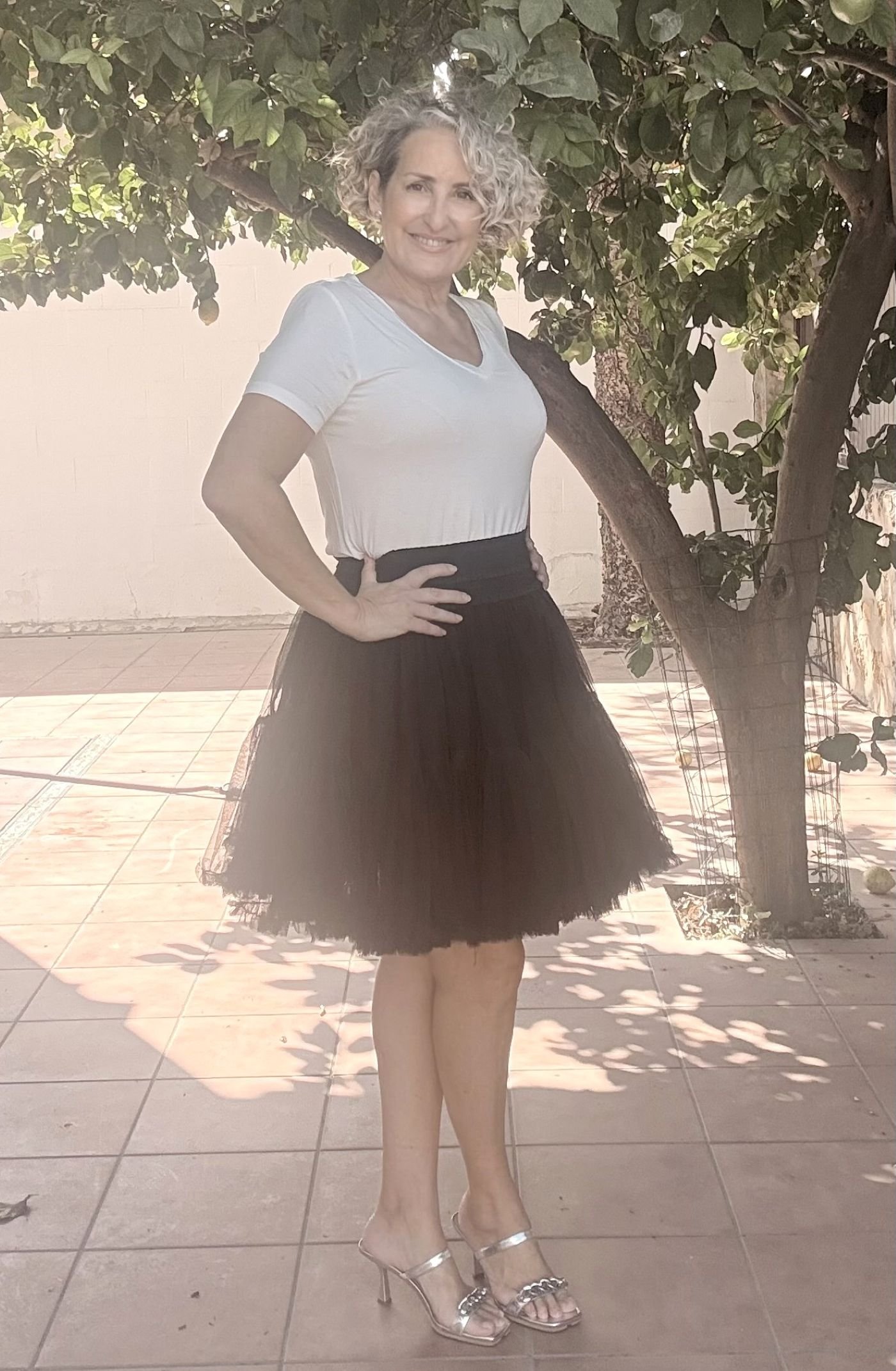 Falda Tul Negra Corta