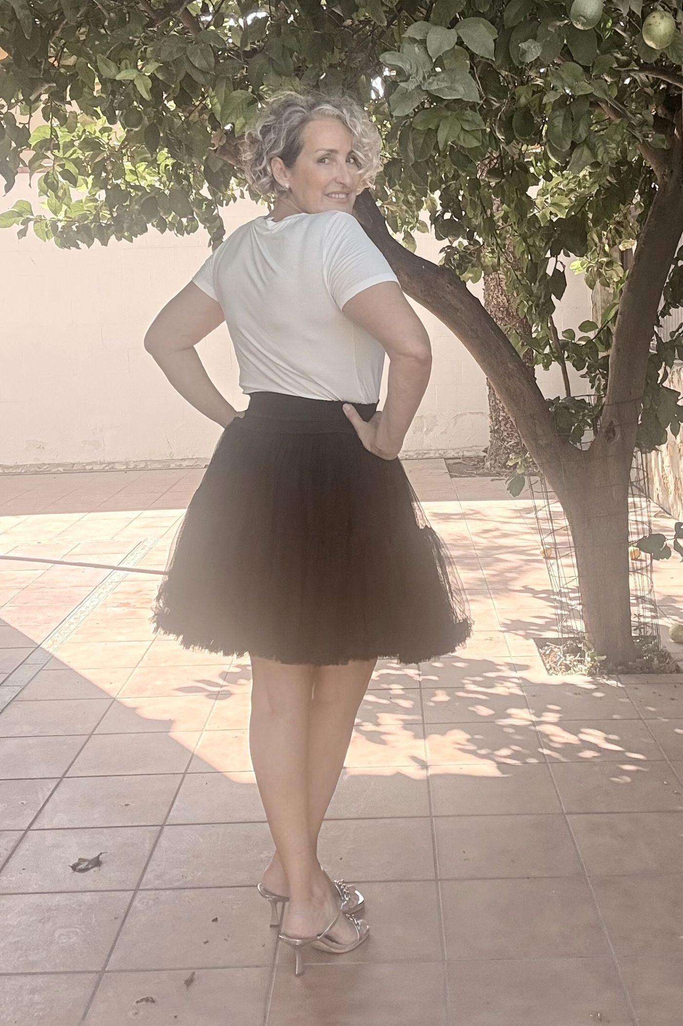 Falda Tul Negra Corta