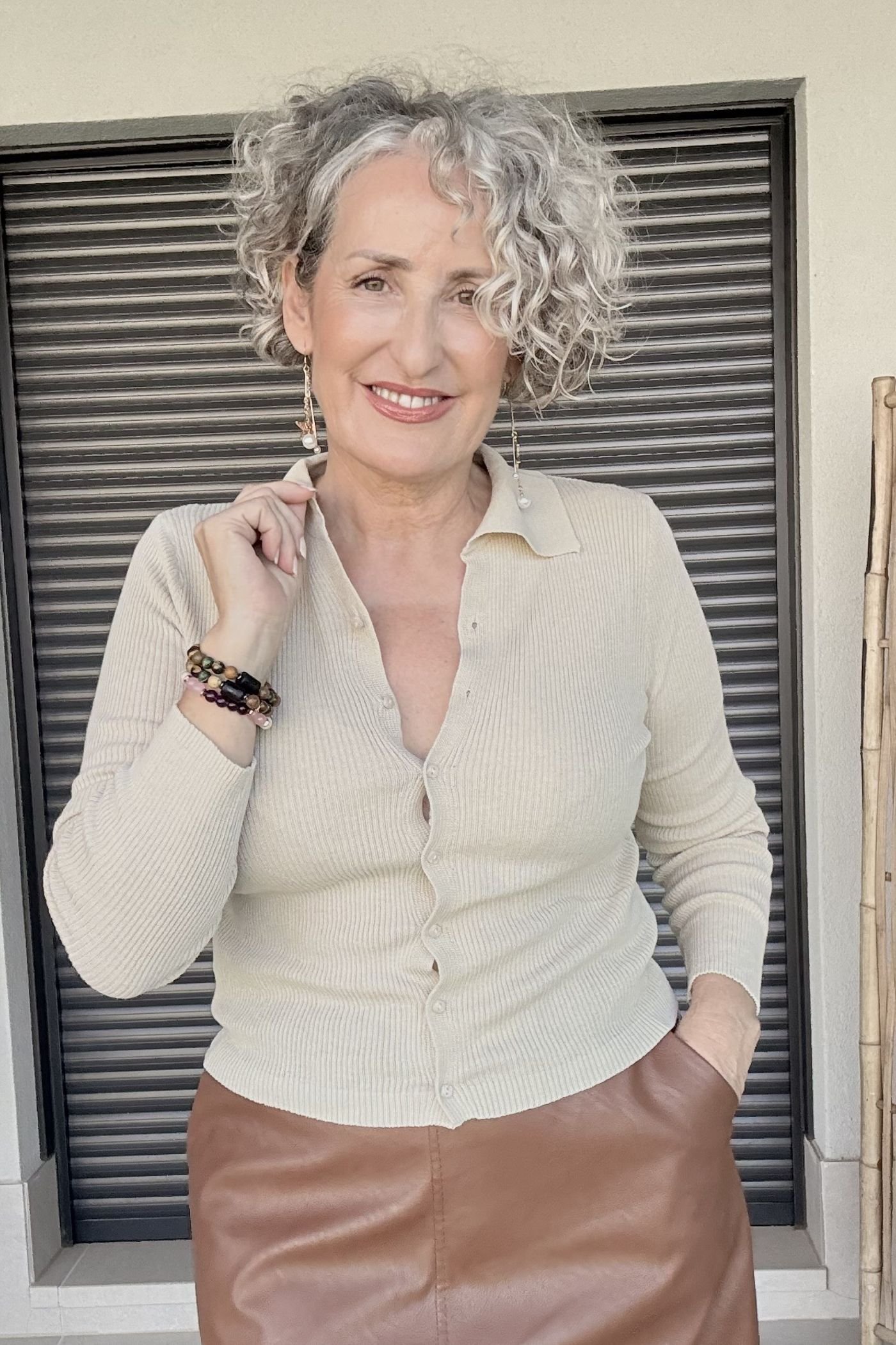 Jersey Beige Canalé