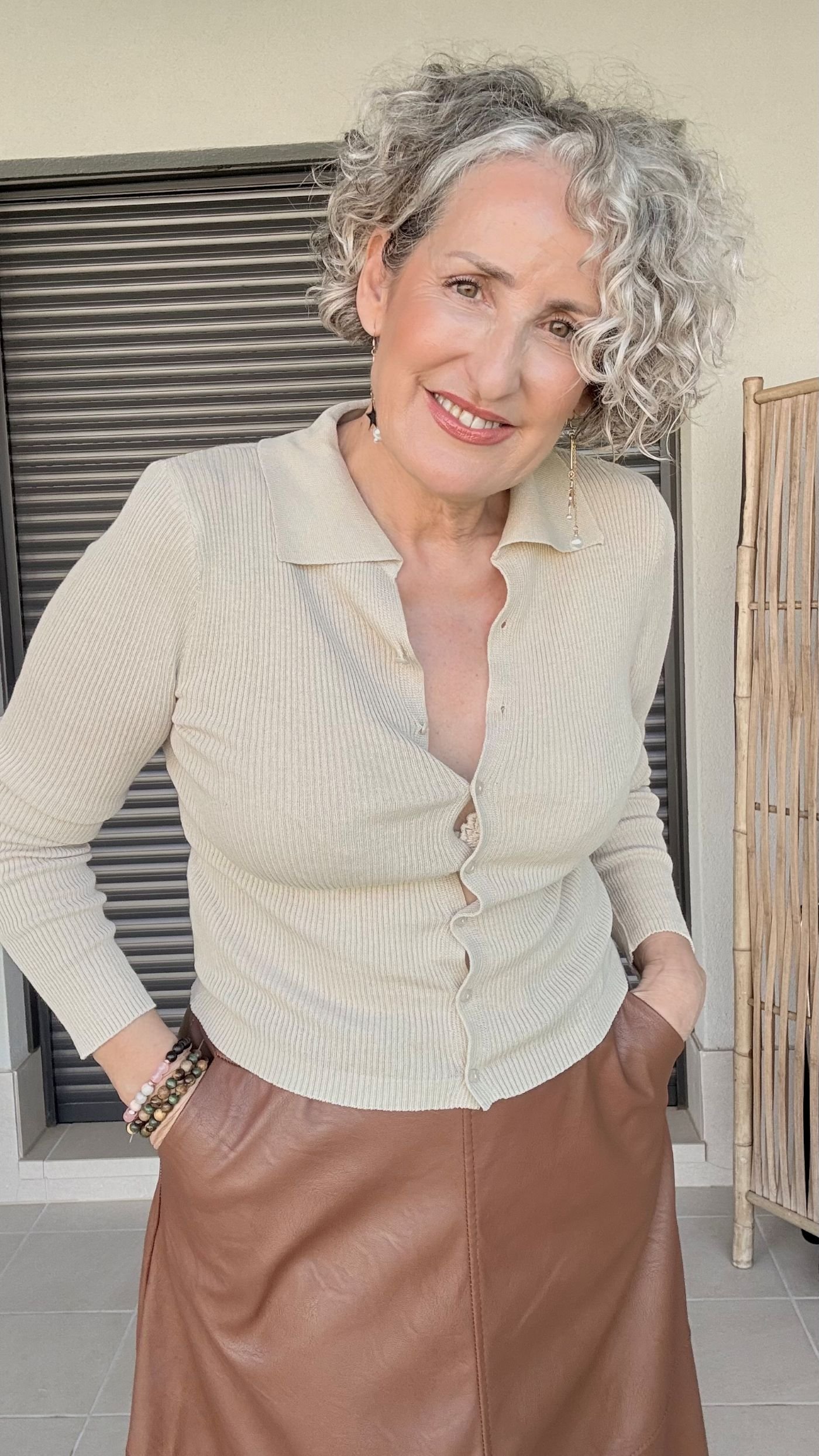 Jersey Beige Canalé