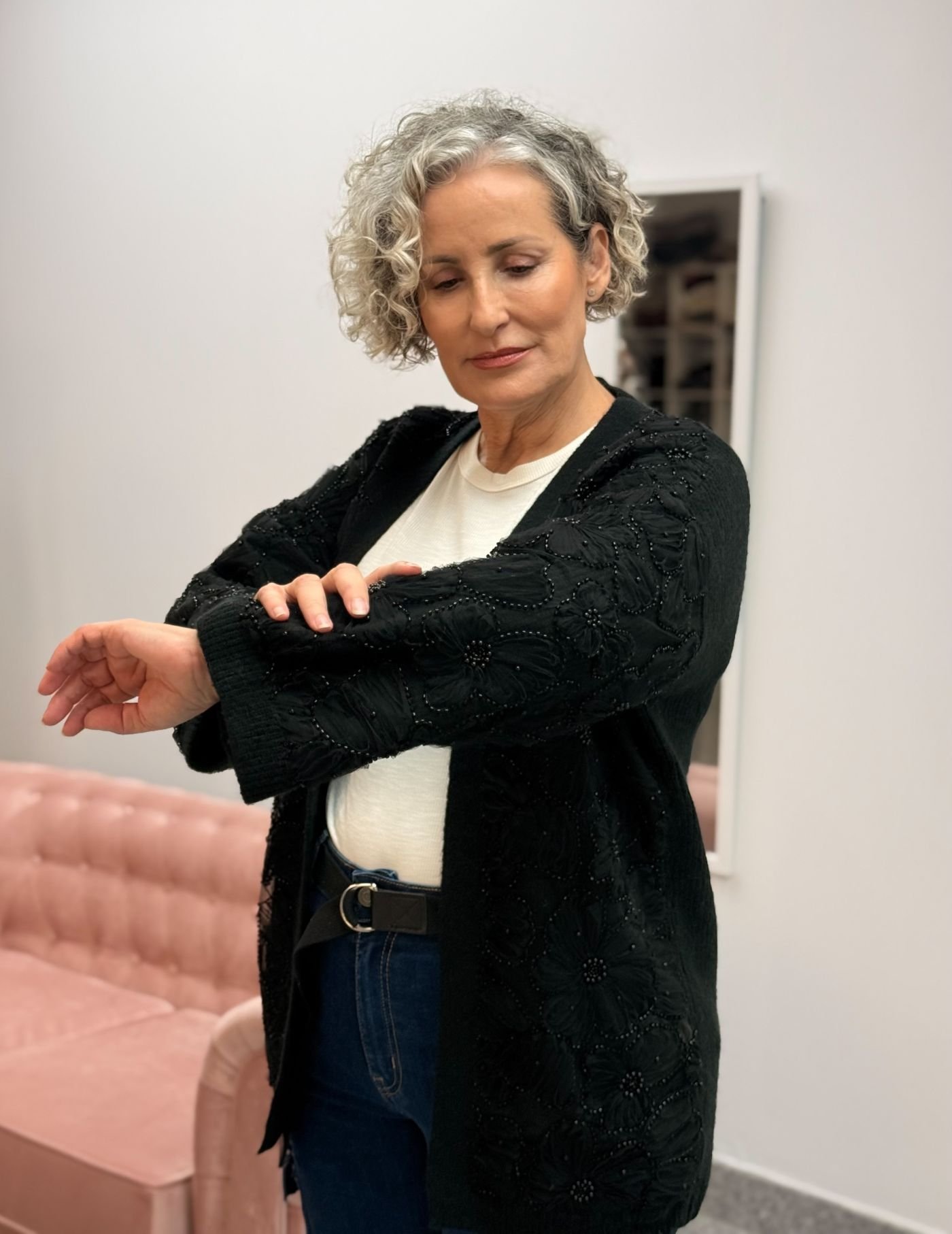 Rebeca Negra Bordada Tul