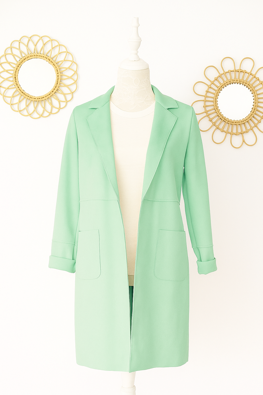 Abrigo Verde Agua Antelina