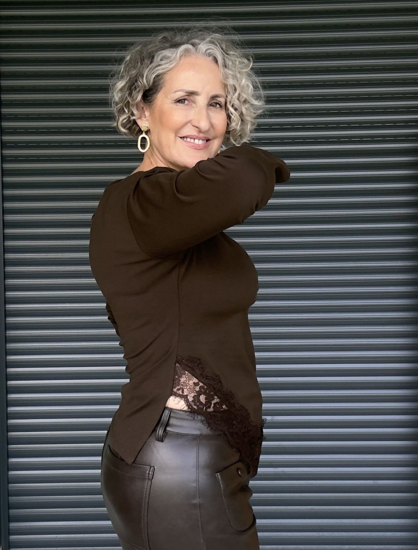 Camiseta Chocolate Encaje Basic