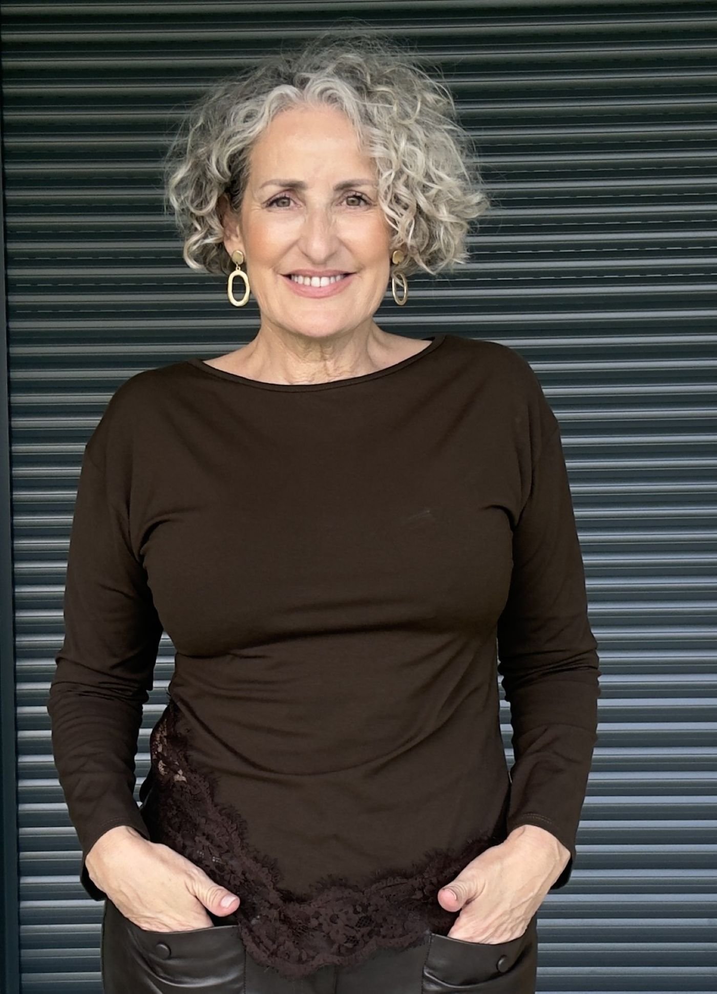 Camiseta Chocolate Encaje Basic