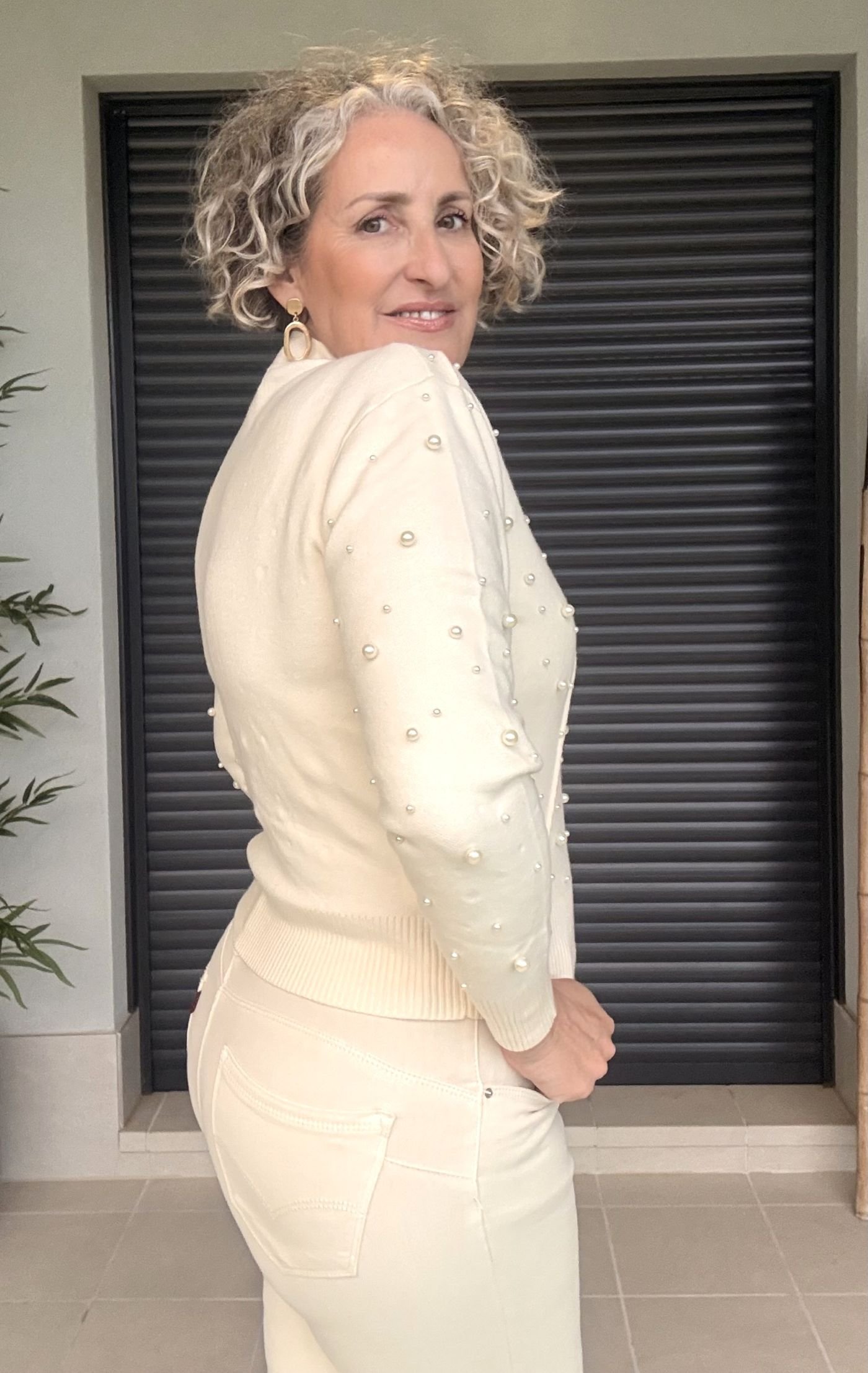 Chaqueta Beige Punto