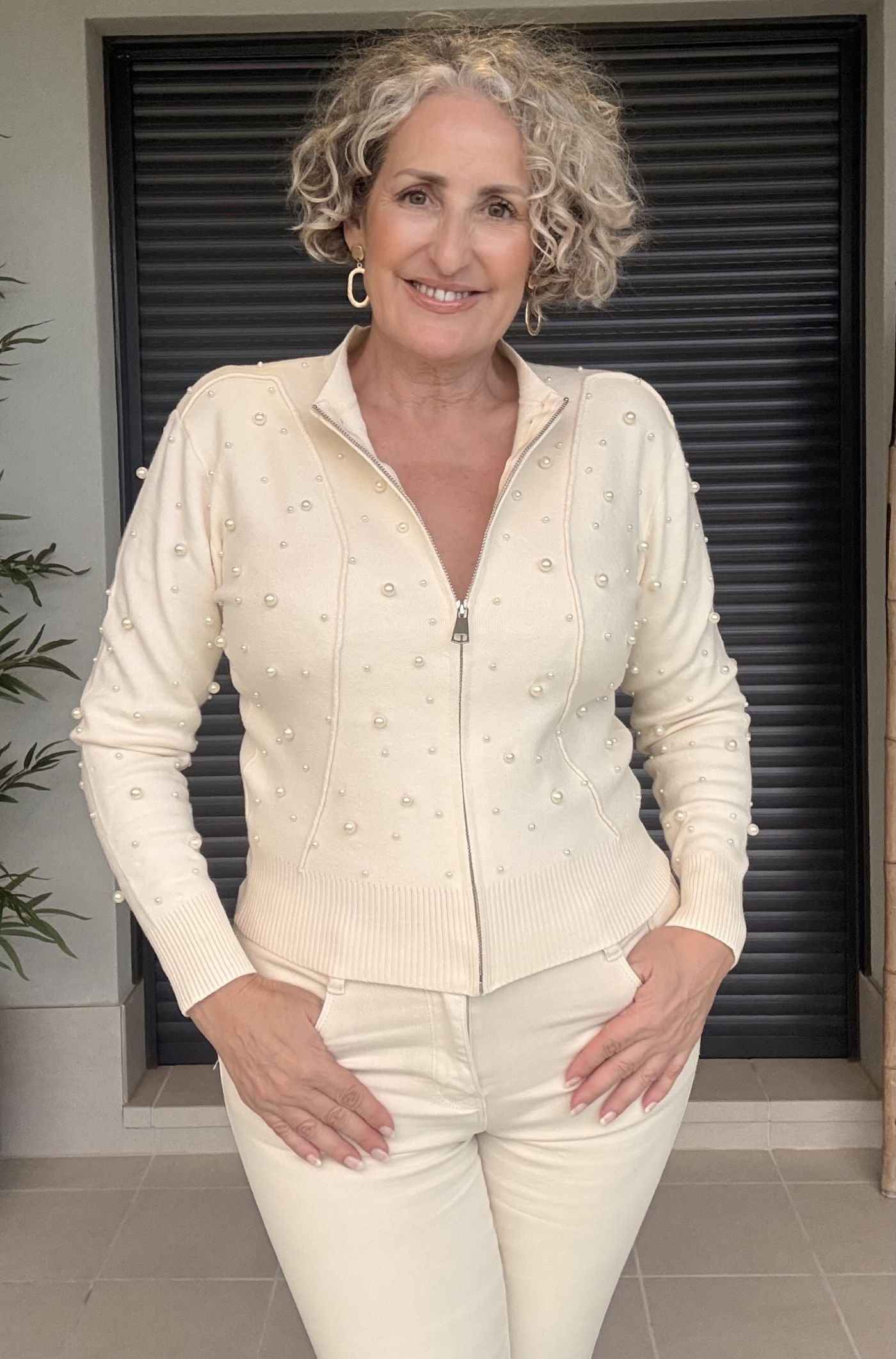 Chaqueta Beige Punto