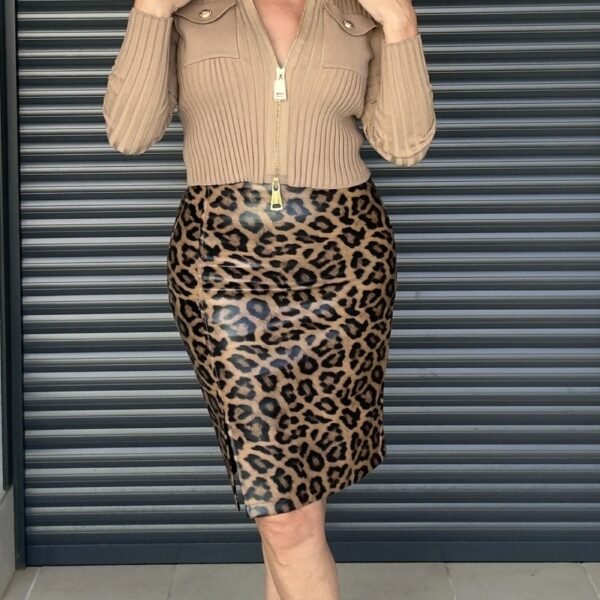 Falda Polipiel Animal Print