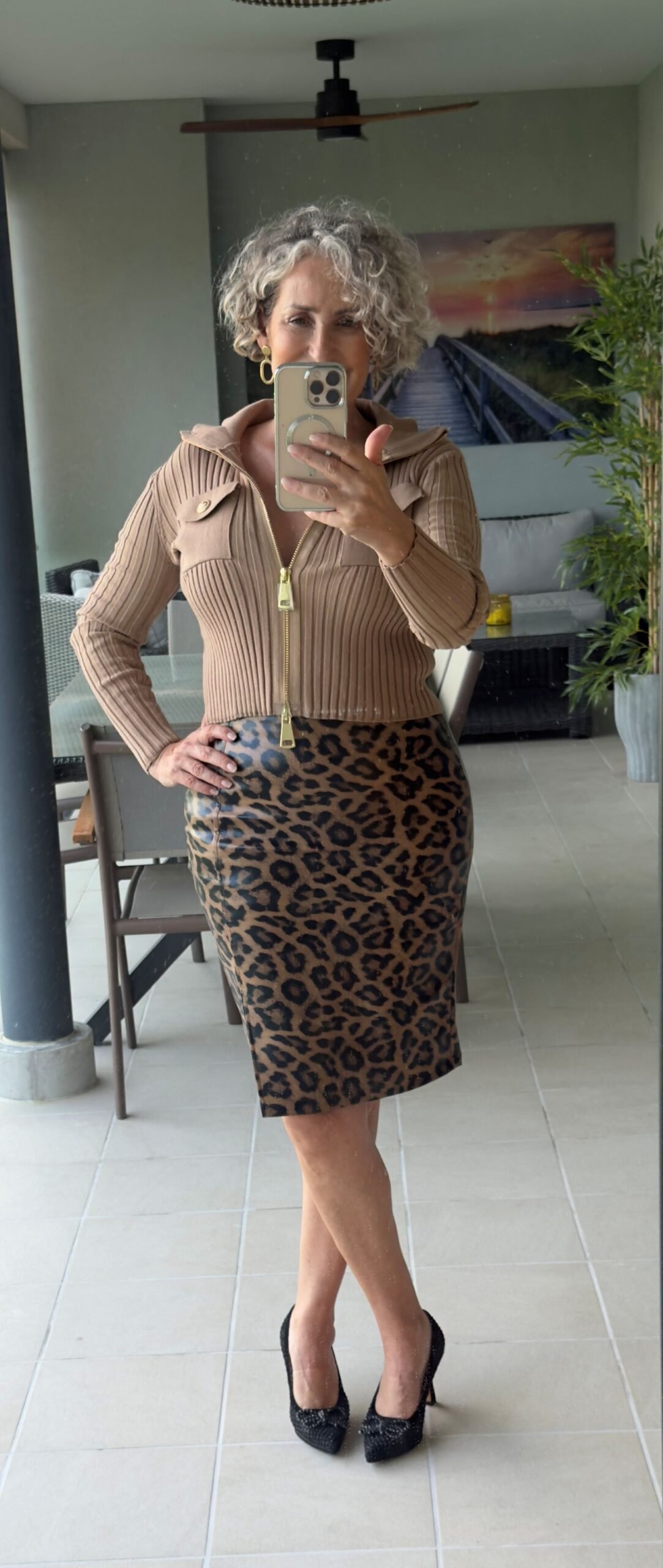 Falda Polipiel Animal Print