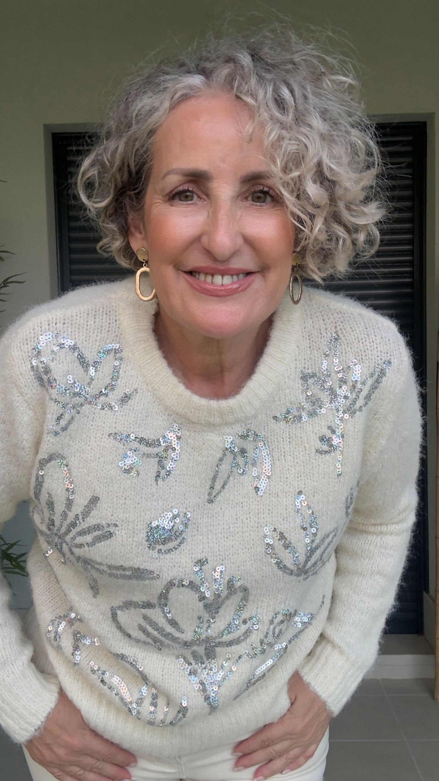 Jersey Beige Detalles Plata