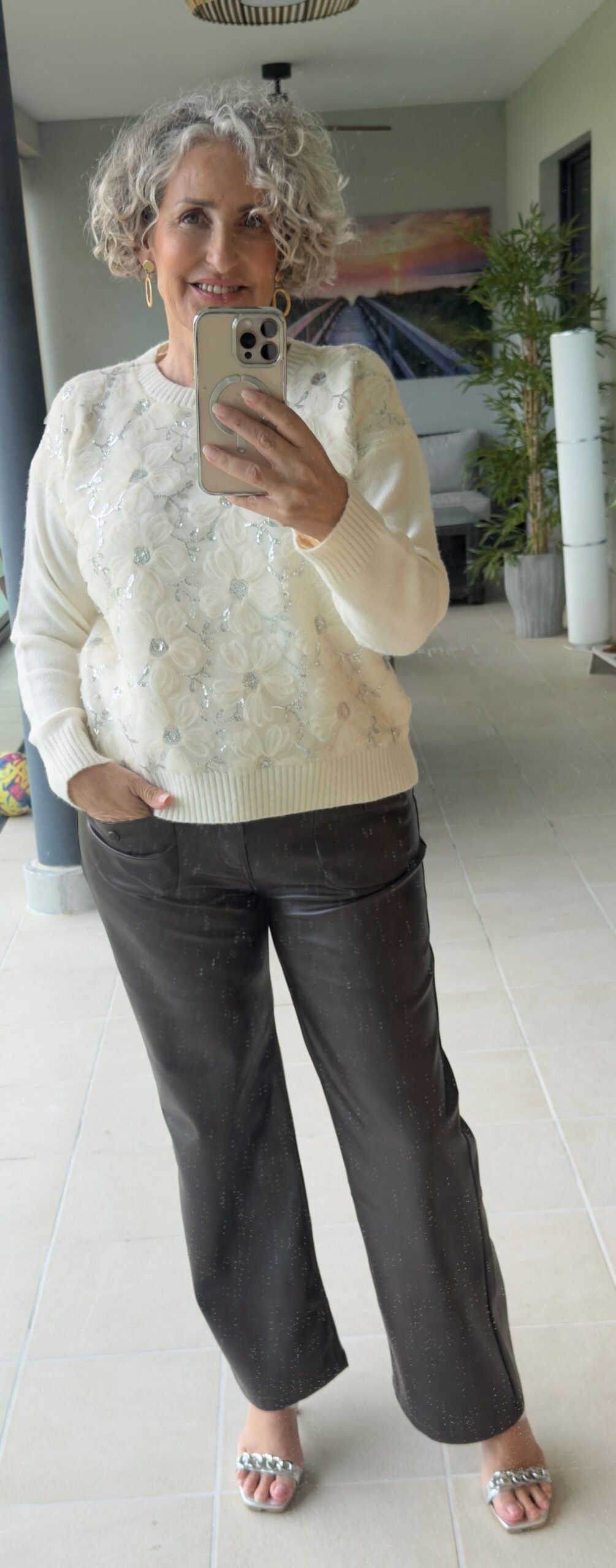 Jersey blanco Flores Tul