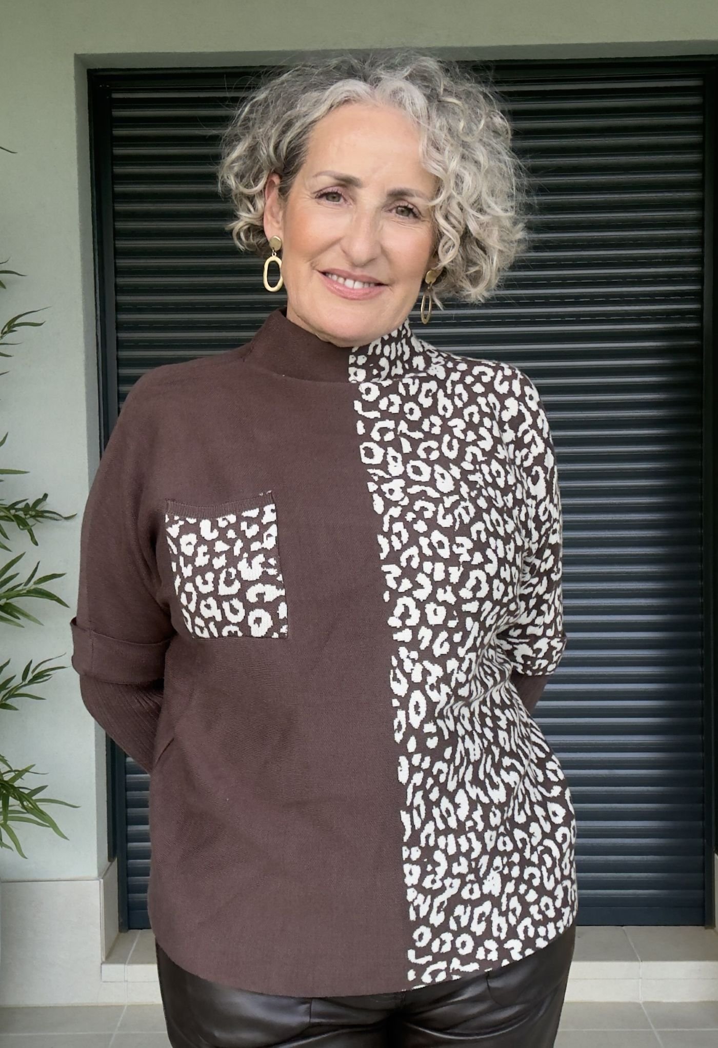 Jersey Chocolate Animal Print