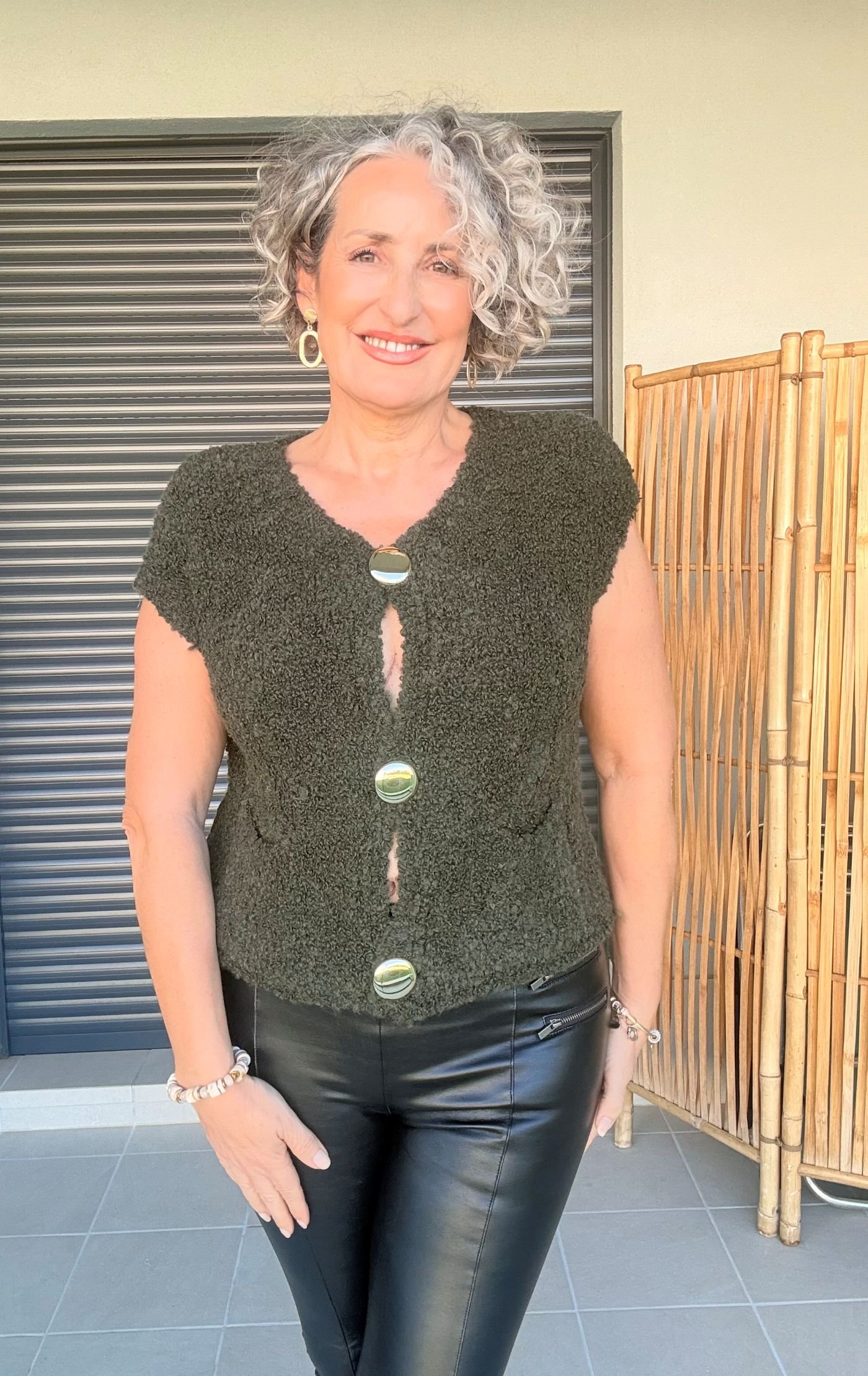 Rebeca Verde Kaki Botones