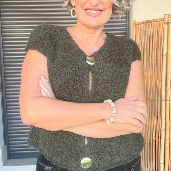 Rebeca Verde Kaki Botones Rebeca Verde Kaki Botones