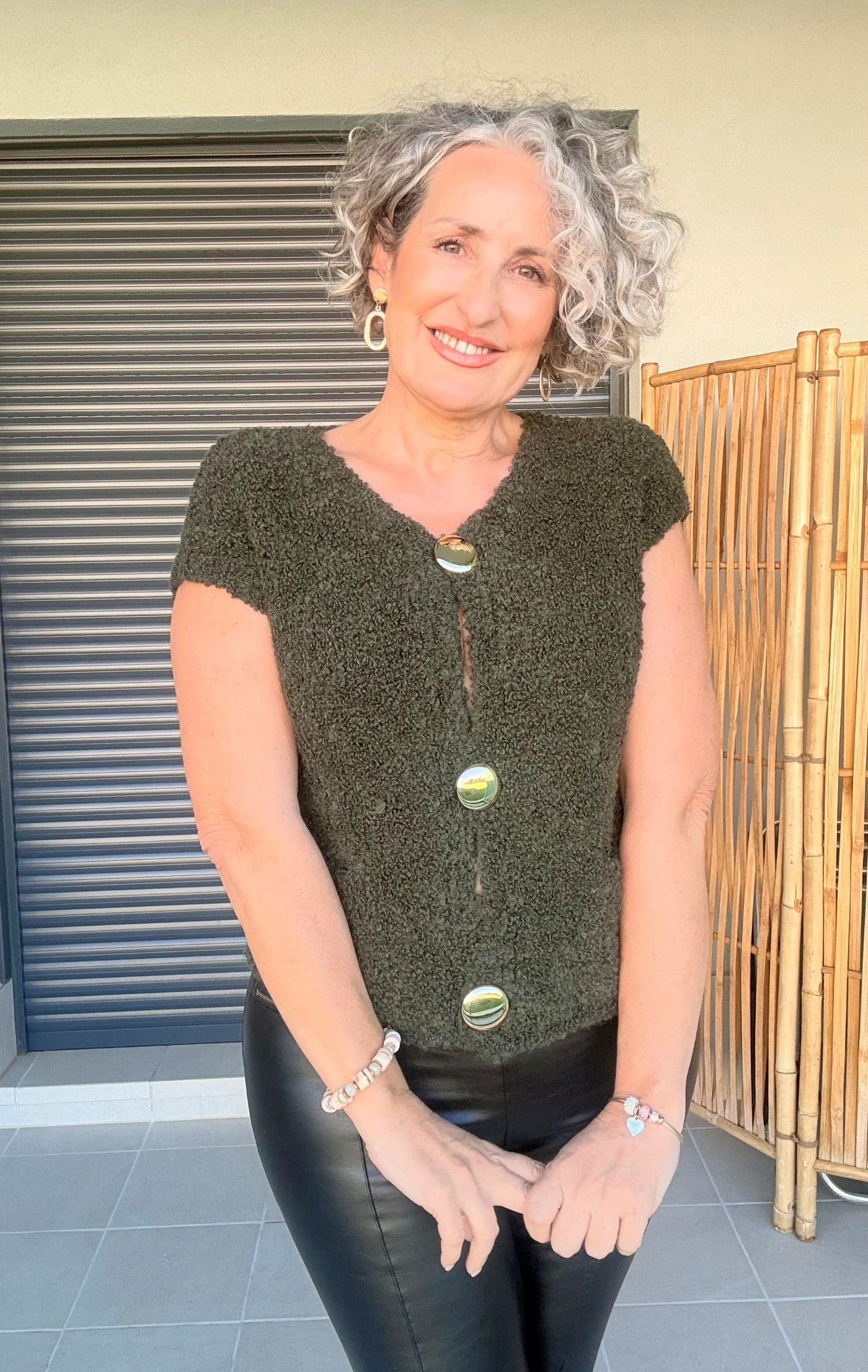 Rebeca Verde Kaki Botones