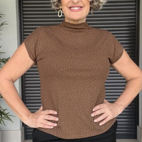 Top Marrón Circonitas Top Marrón Circonitas