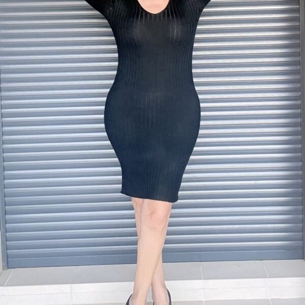 Vestido Lana Negro